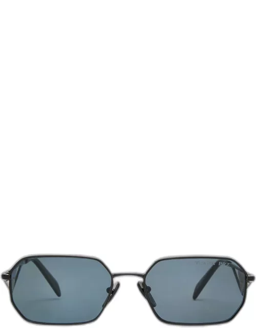Men's Polarized Steel Rectangle Sunglasse
