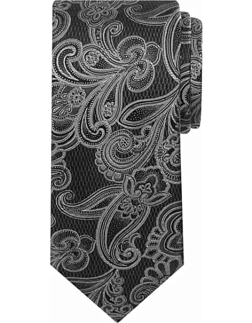 Joseph Abboud Men's Narrow Tonal Paisley Tie Black