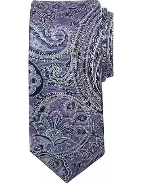 Joseph Abboud Men's Narrow Botanical Paisley Tie Purple