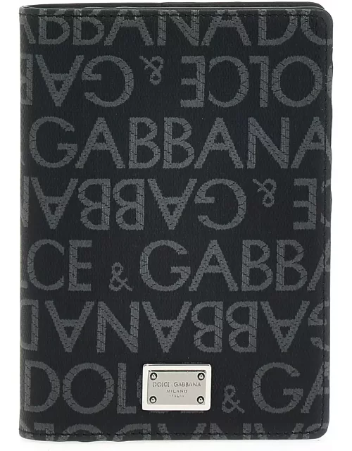 Dolce & Gabbana Lettering Print Passport Holder