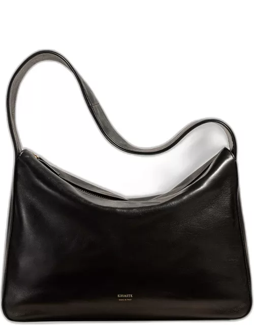 Elena Zip Leather Shoulder Bag