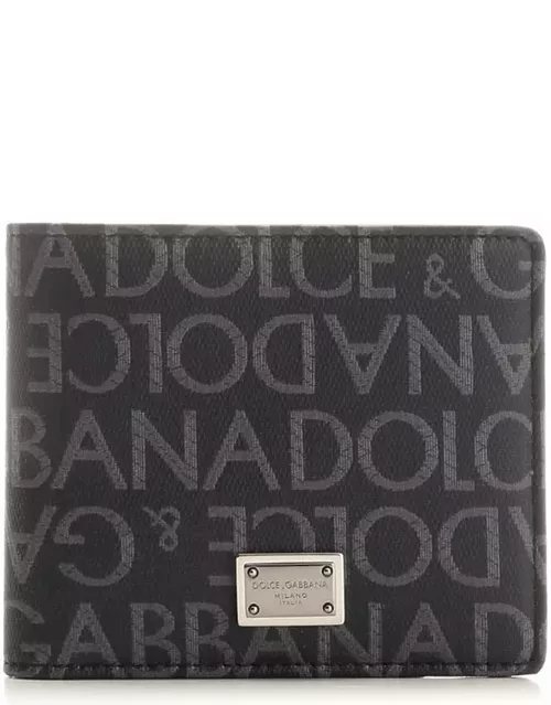 Dolce & Gabbana Bifold Wallet With All Over Logo
