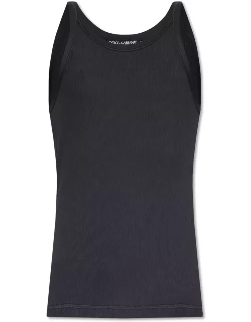 Dolce & Gabbana Ribbed Sleeveless T-shirt