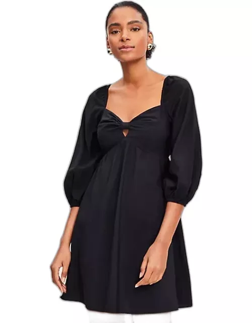 Loft Knotted Long Sleeve Swing Dres