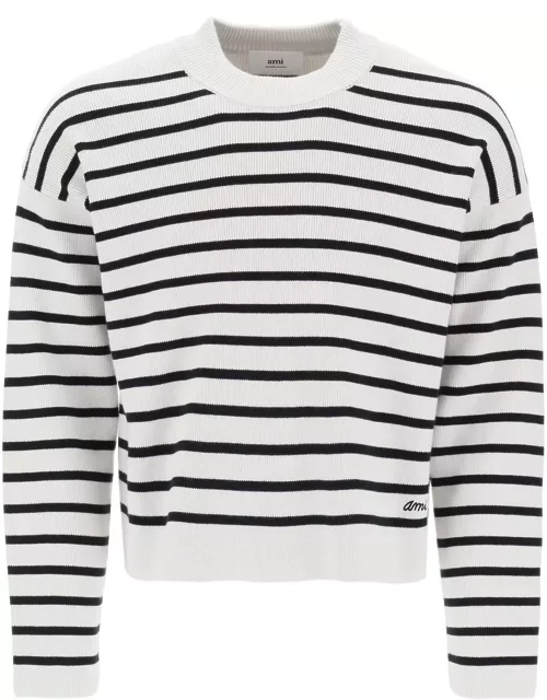 AMI ALEXANDRE MATTIUSSI Striped magic pullover sweater