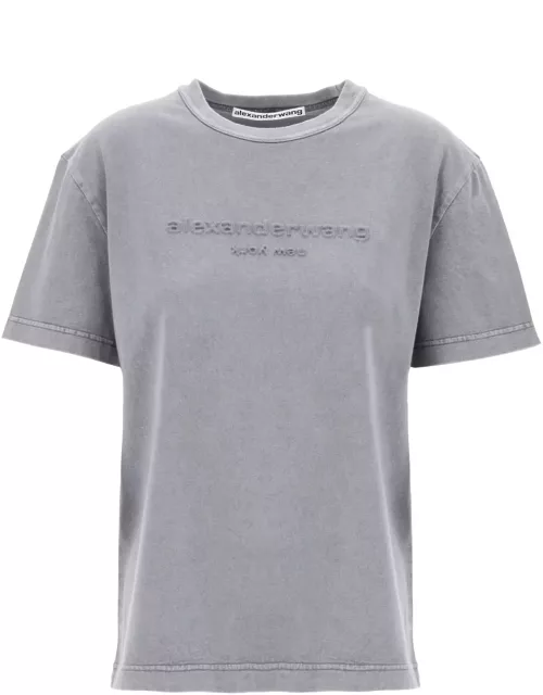ALEXANDER WANG "Raised logo T-shirt with emb