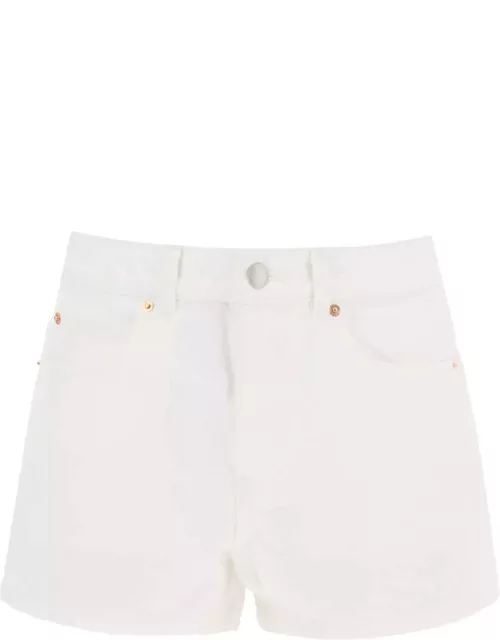 ALEXANDER WANG denim shorts with embroidered intaglio design