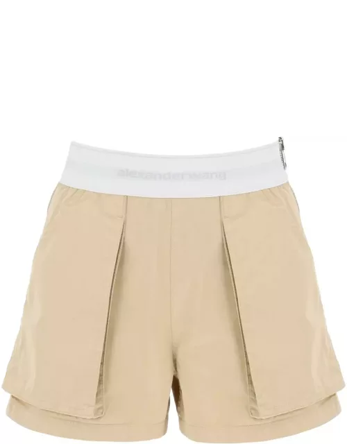 ALEXANDER WANG Cargo shorts with elastic waistband