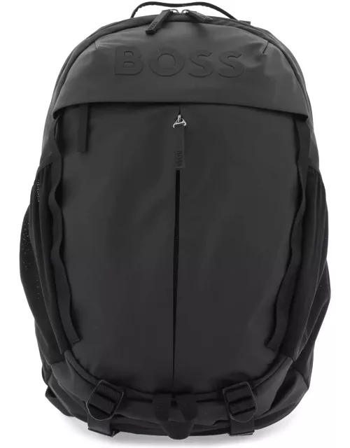 BOSS Technical fabric coated backpack