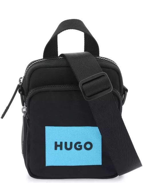 HUGO nylon shoulder bag with adjustable strap