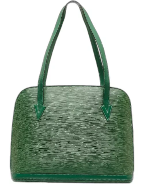 Louis Vuitton Green Leather Epi Lussac Tote Bag