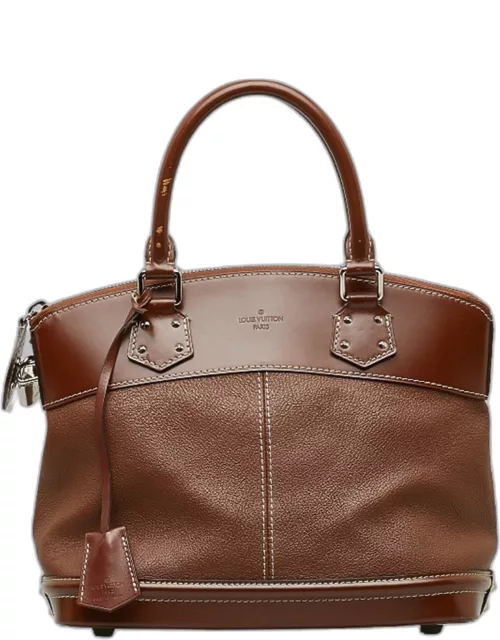 Louis Vuitton Brown Leather Suhali Lockit PM Tote