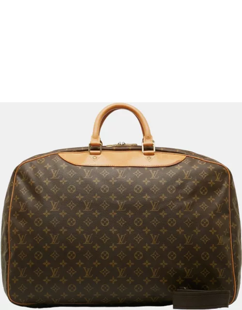 Louis Vuitton Brown Canvas Monogram Alize with Strap Travel Bag