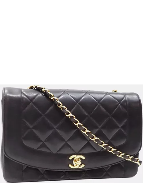 Chanel Black Leather Small Diana Flap Bag