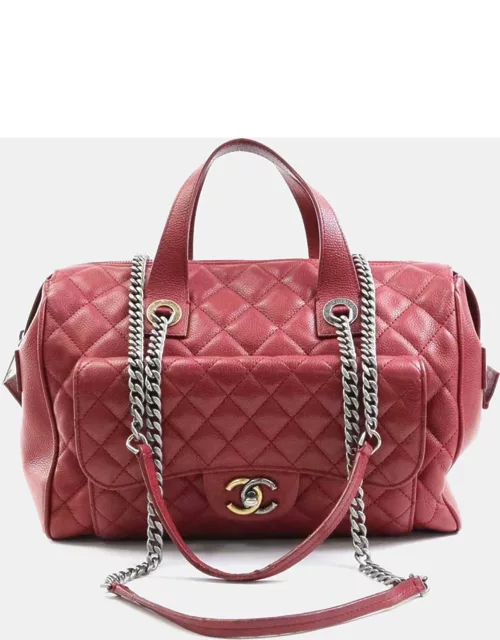 Chanel Quilted Goatskin Large Casual Pocket Shopping Tote
