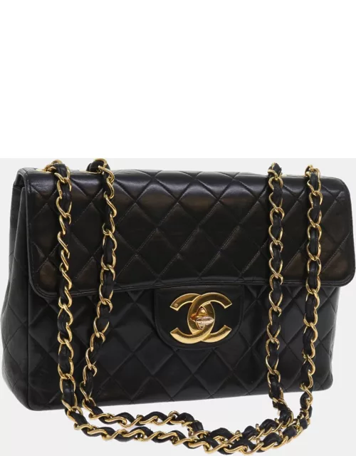 Chanel Black Leather Classic Flap Bag