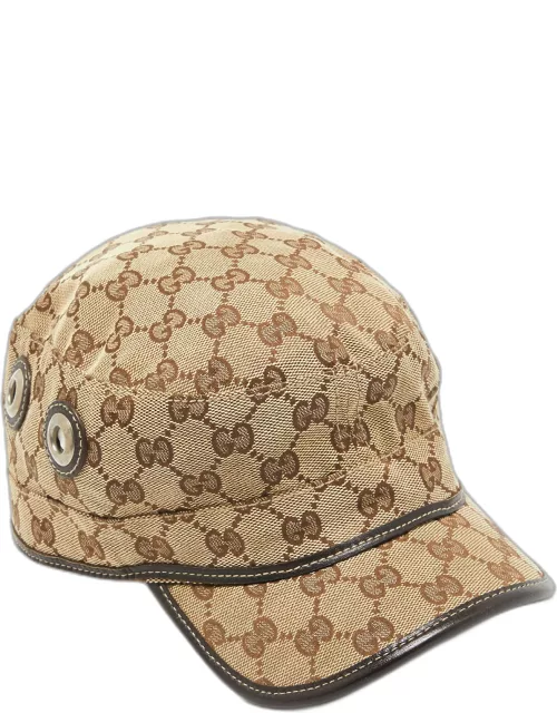 Gucci Beige Guccissima Canvas Military Hat