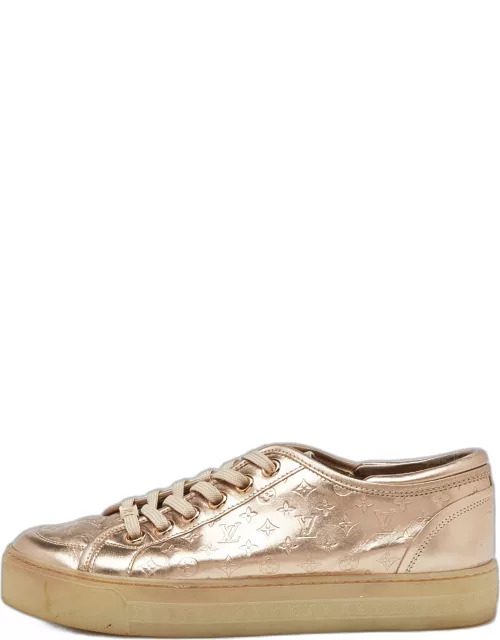 Louis Vuitton Gold Monogram Leather Sneaker