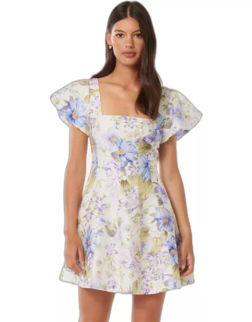 Forever New Women's Josie Square-Neck Mini Dress in Selene Flora