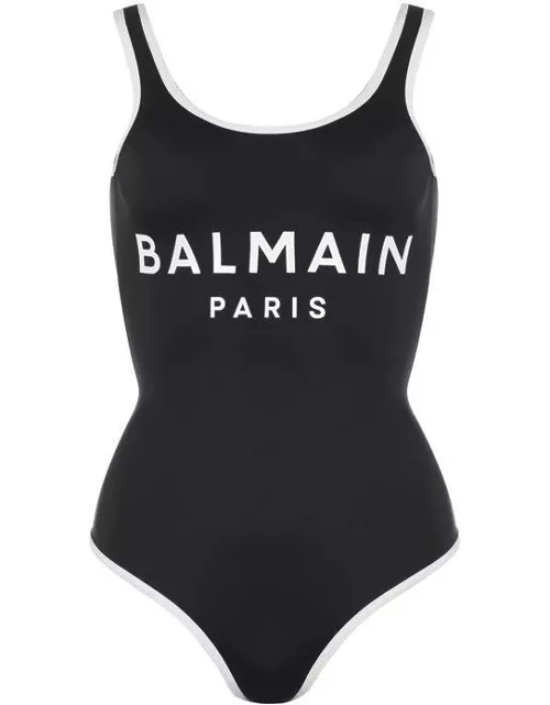 BALMAIN Logo Swimsuit - Black