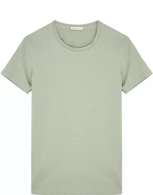 Moncler Logo Cotton T-shirt - Khaki - M (UK 12 / M)