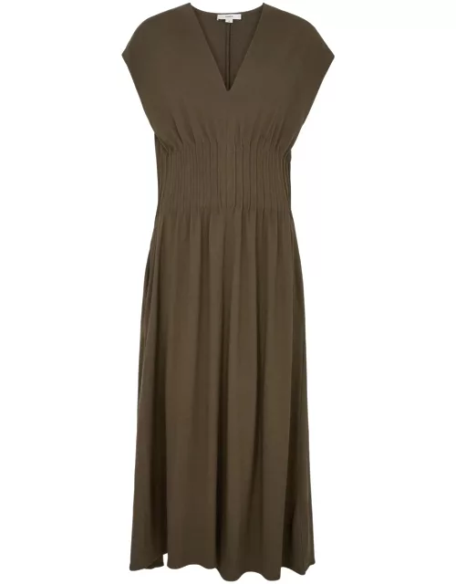 Vince Cotton Midi Dress - Brown - L (UK14 / L)