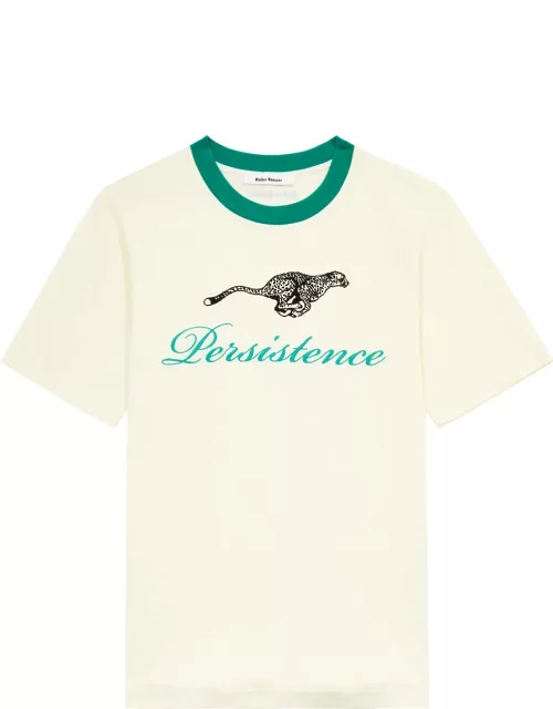 Wales Bonner Persistence Embroidered Cotton T-shirt - Crea