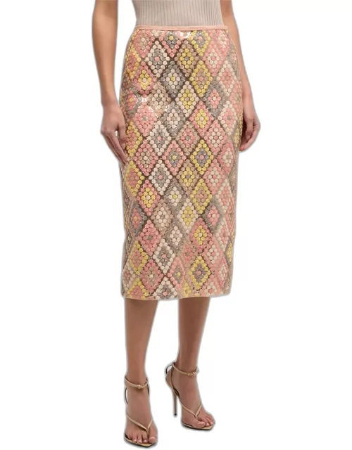 Sundrop Sequined Midi Skirt