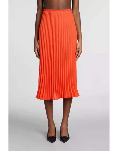 RED Valentino Skirt In Orange Synthetic Fiber