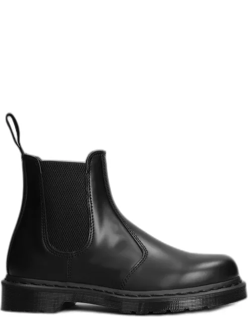 Dr. Martens 2976 Mono Low Heels Ankle Boots In Black Leather