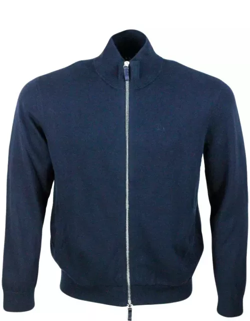 Armani Collezioni Long-sleeved Zip-up Knitted Jacket