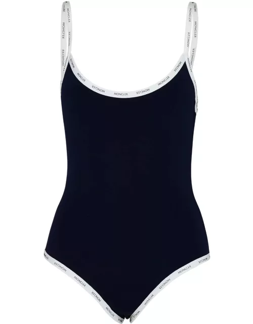 Moncler Blue Nylon Blend One-piece Swimsuit