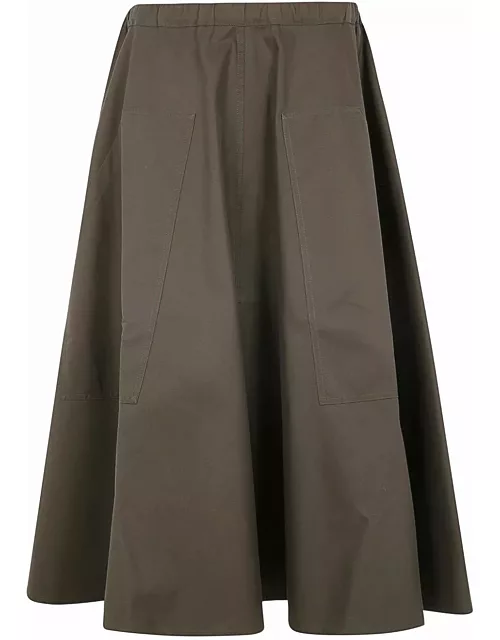 Sofie d'Hoore Wide Midi Skirt With Big Patched Pocket