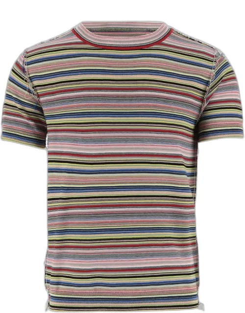 Maison Margiela Cotton T-shirt With Striped Pattern
