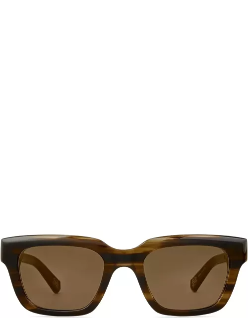 Mr. Leight Maven S Koa-white Gold/semi-flat Kona Brown Sunglasse