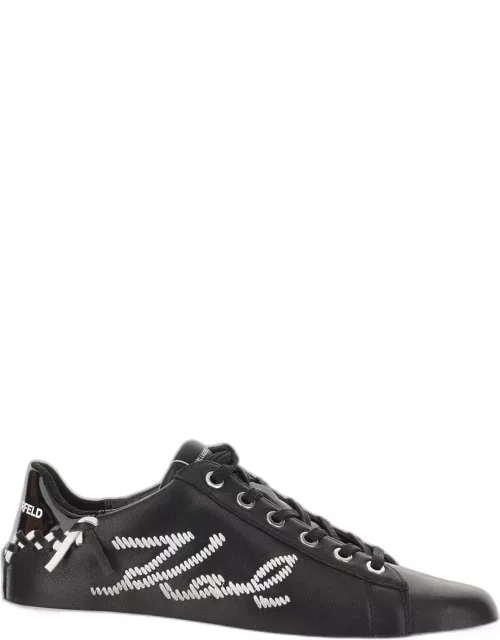 Karl Lagerfeld Leather Sneakers With Logo