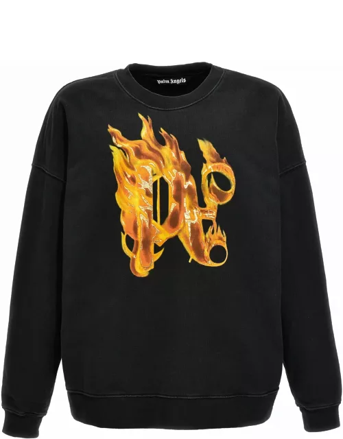 Palm Angels burning Monogram Sweatshirt
