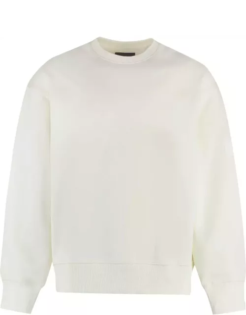 Y-3 Crew Sweatshirt In White Cotton