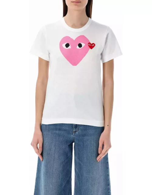 Comme des Garçons Play Big Pink Heart T-shirt