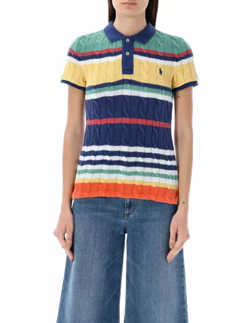 Polo Ralph Lauren Striped Cable Knit Polo Shirt