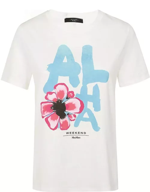 Weekend Max Mara Aloha Print Cotton T-shirt