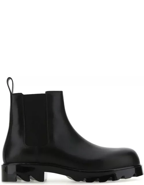 Bottega Veneta Black Leather Strut Boot