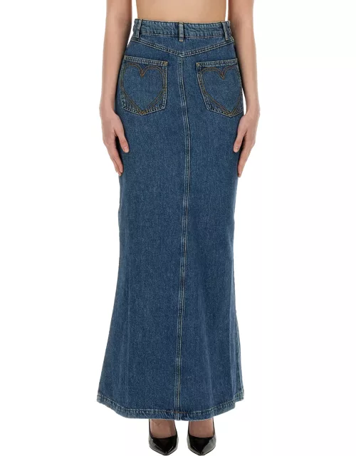 moschino jeans long skirt