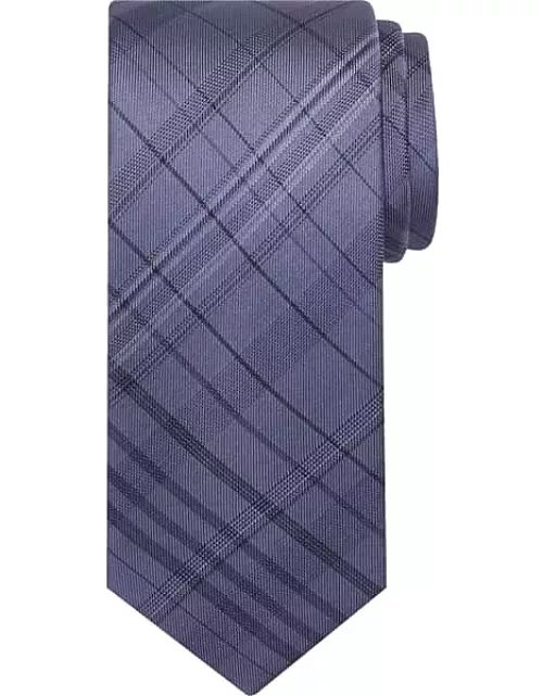 Pronto Uomo Men's Sleek Plaid Tie Purple