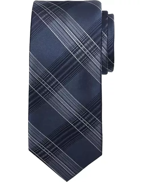 Awearness Kenneth Cole Men's City Plaid Tie Navy