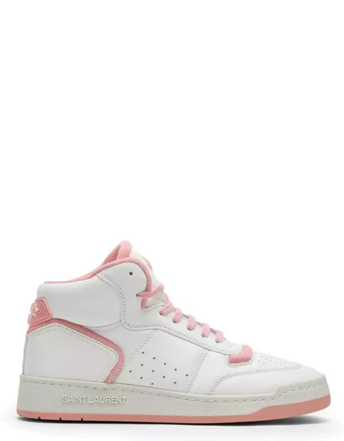 Saint Laurent Sl/80 White/pink Leather Sneaker