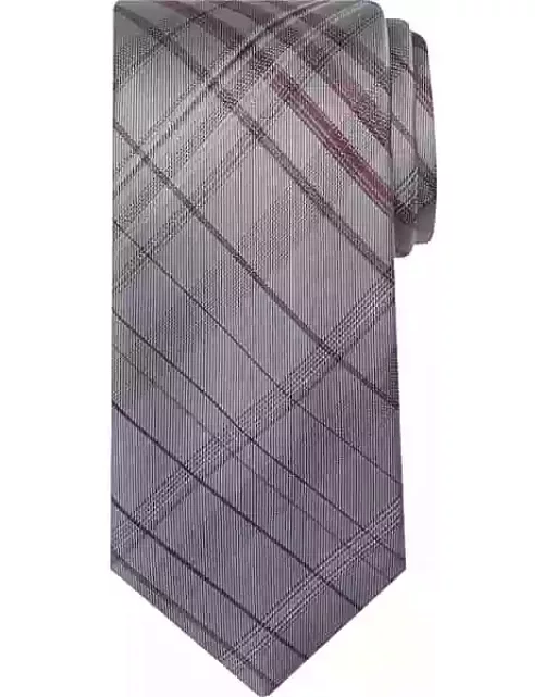 Pronto Uomo Men's Sleek Plaid Tie Purple
