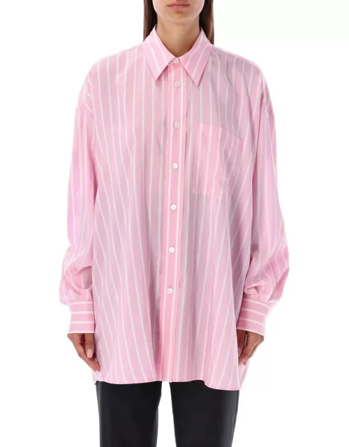 Bottega Veneta Silk Shirt With Striped Pattern