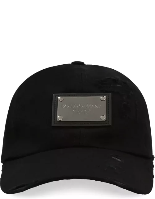 Dolce & Gabbana Baseball Cap With Logo Plaque