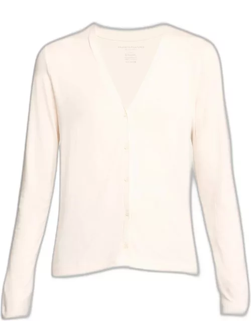 Soft Touch Button-Front Cardigan